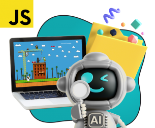 Язык программирования JavaScript + AI. Проектное обучение + геймификация + AI-помощники - КИБЕРшкола программирования для детей, компьютерные курсы для школьников, начинающих и подростков - KIBERone г. Жуковский